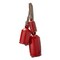 Antique Hanging Bells Set of 3 - Decorative Iron Christmas Bells, Red, 10.25" H x 4.5" L x 4.5" W, Dust Clean